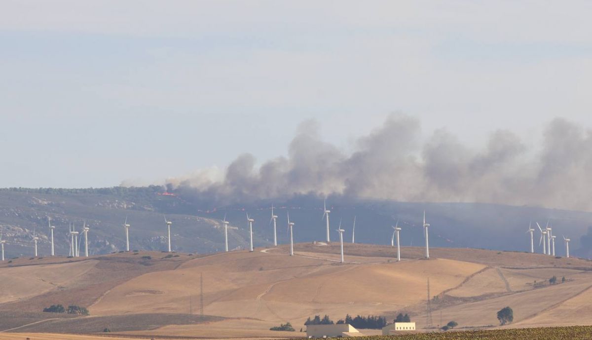 El fuego visto desde Tahivilla.