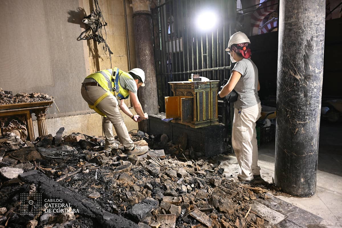 Los arreglos en la capilla de la Mezquita.