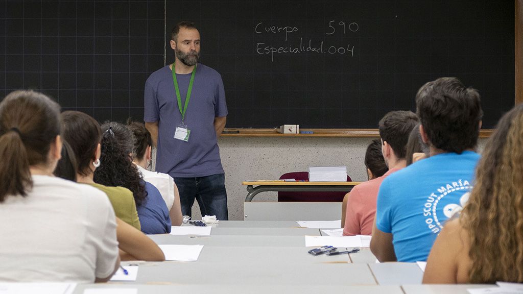 Examen de oposiciones a docente en Andalucía, en una imagen reciente.