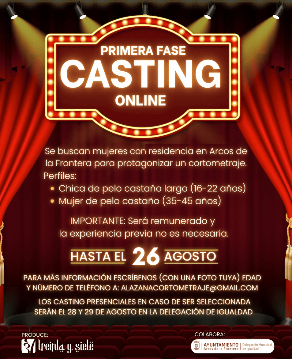 Cartel del casting en Arcos de la Frontera