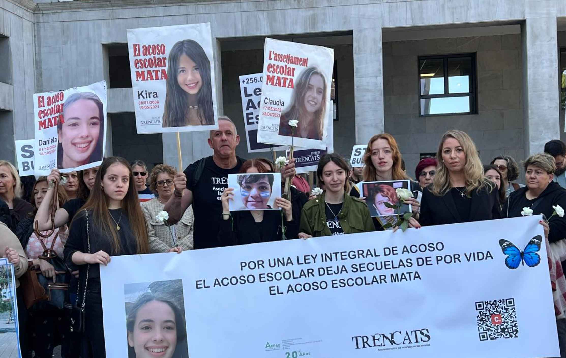 Una manifestación contra la violencia escolar.