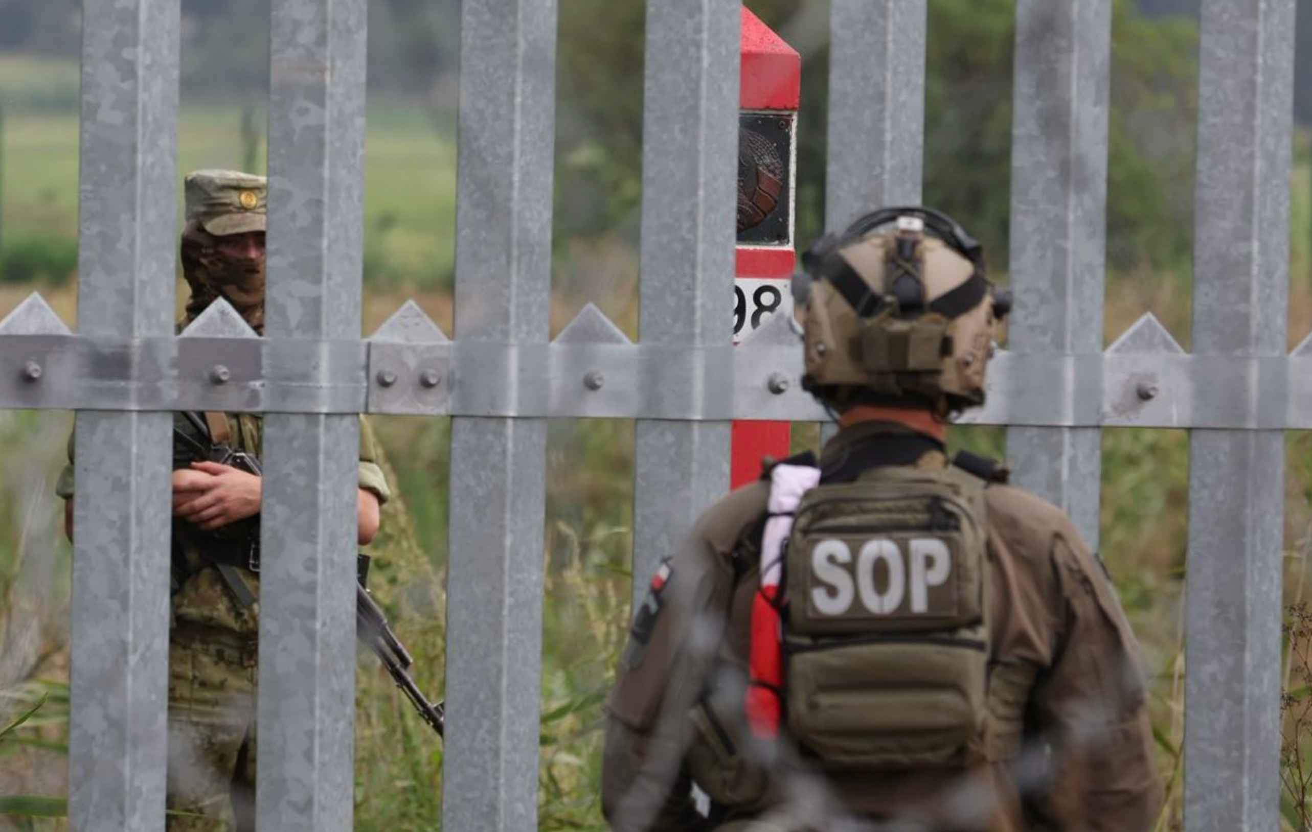 Soldados en la frontera de Polonia.