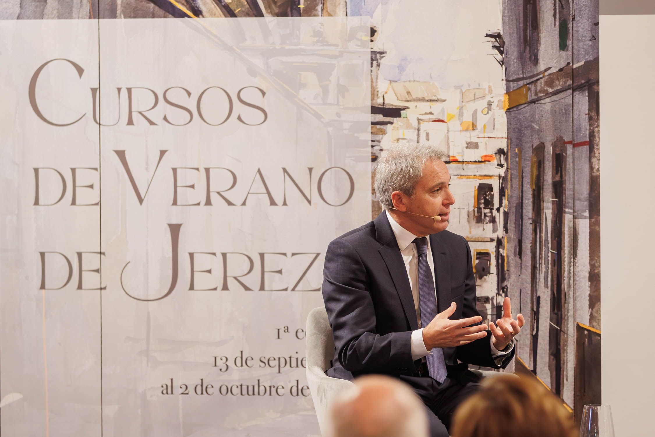 Vicente Vallés en su visita a Jerez.