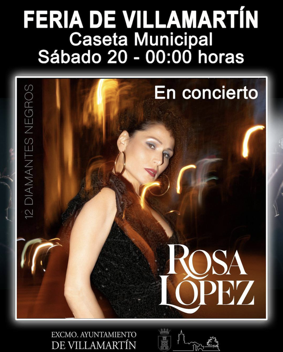 Cartel del concierto de Rosa López en Villamartín.