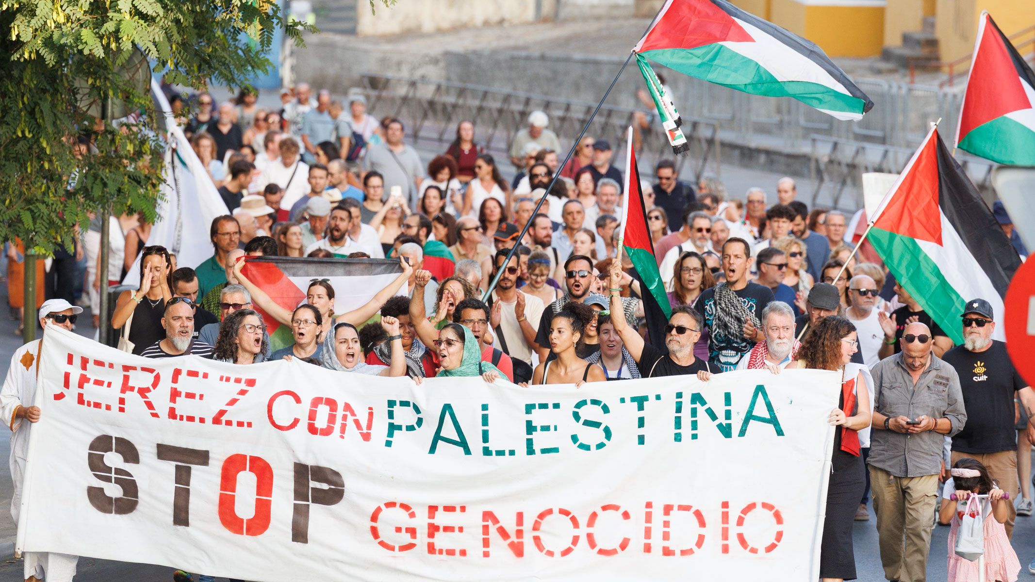  Jerez llena las calles para exigir el fin del genocidio en la Franja de Gaza