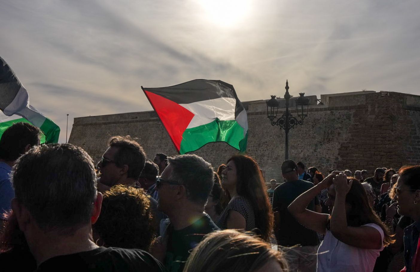 Concentración a favor de Palestina.