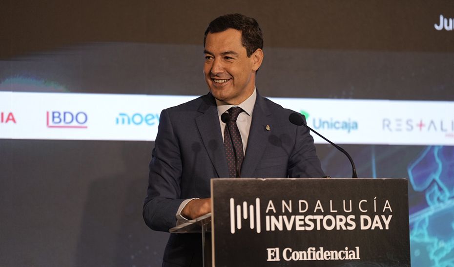 Juanma Moreno, este martes.