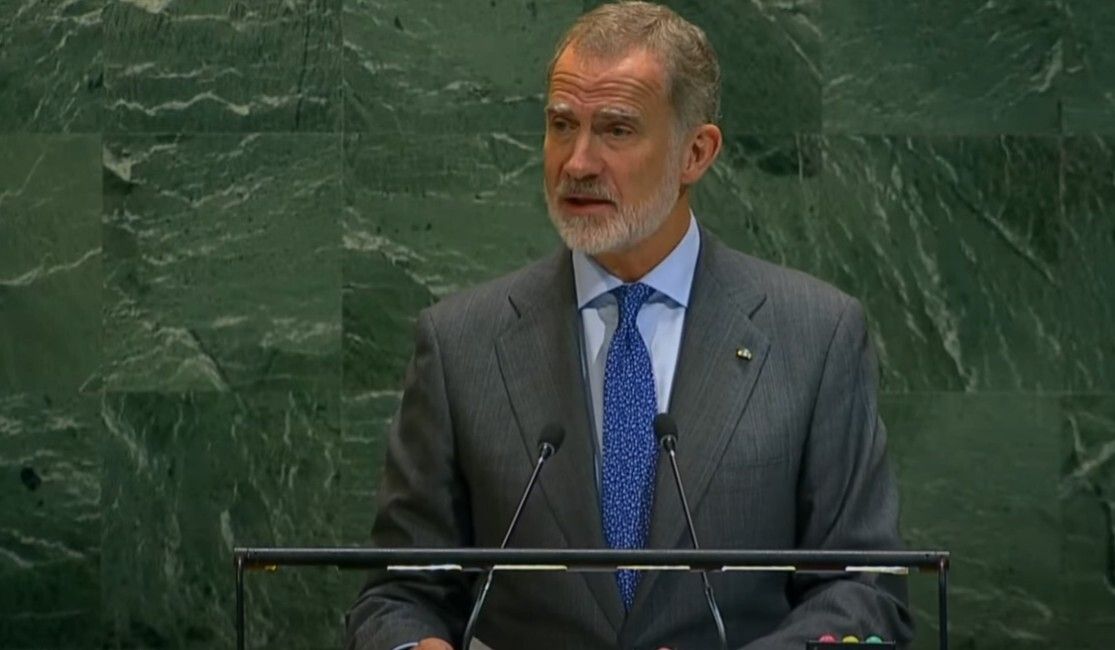 Felipe VI, en la tribuna de la ONU.