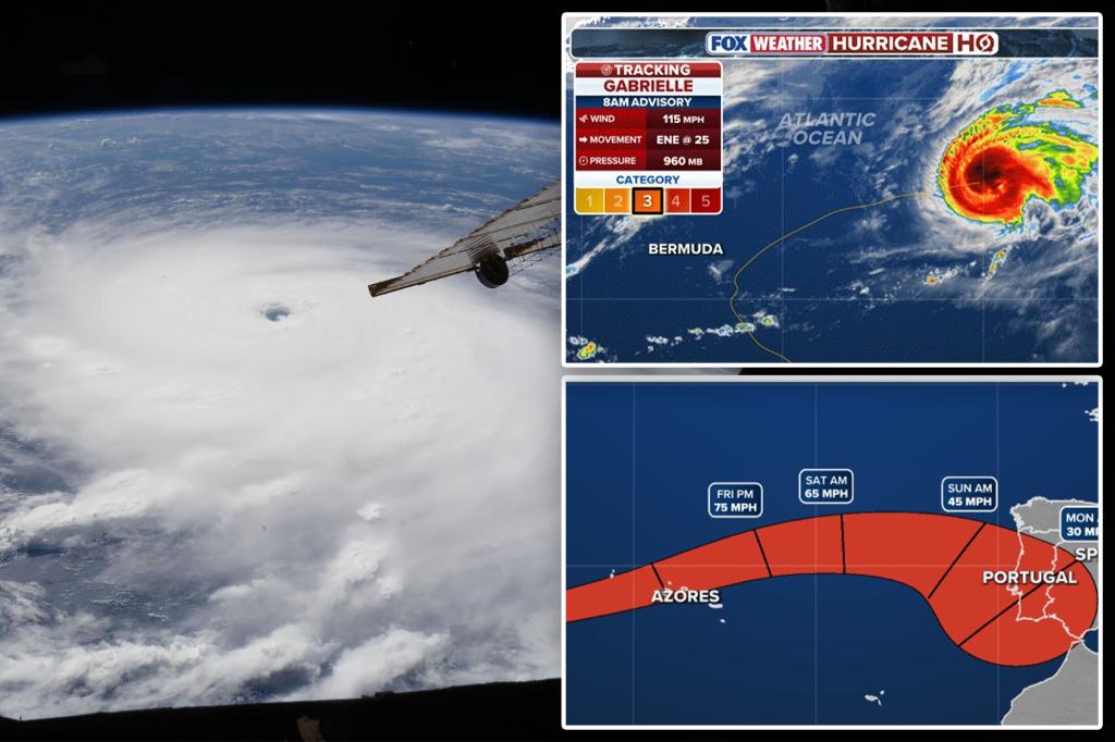 El huracán 'Gabrielle' impactará en las Azores con mucha fuerza, lo que provoca una alerta. El huracán 'Gabrielle' impactará en las Azores con mucha fuerza, lo que provoca una alerta.