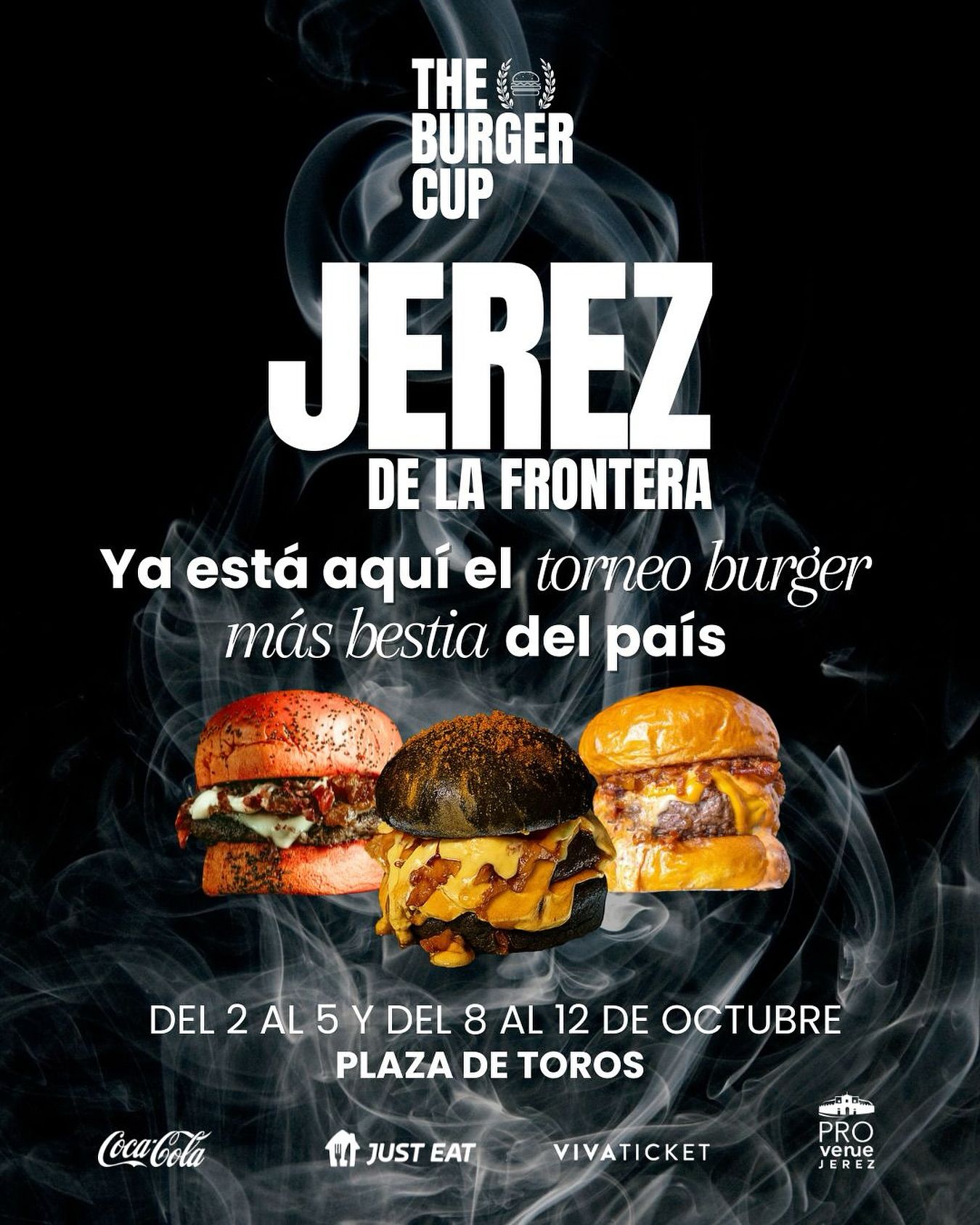 Cartel de The Burger Cup en Jerez.