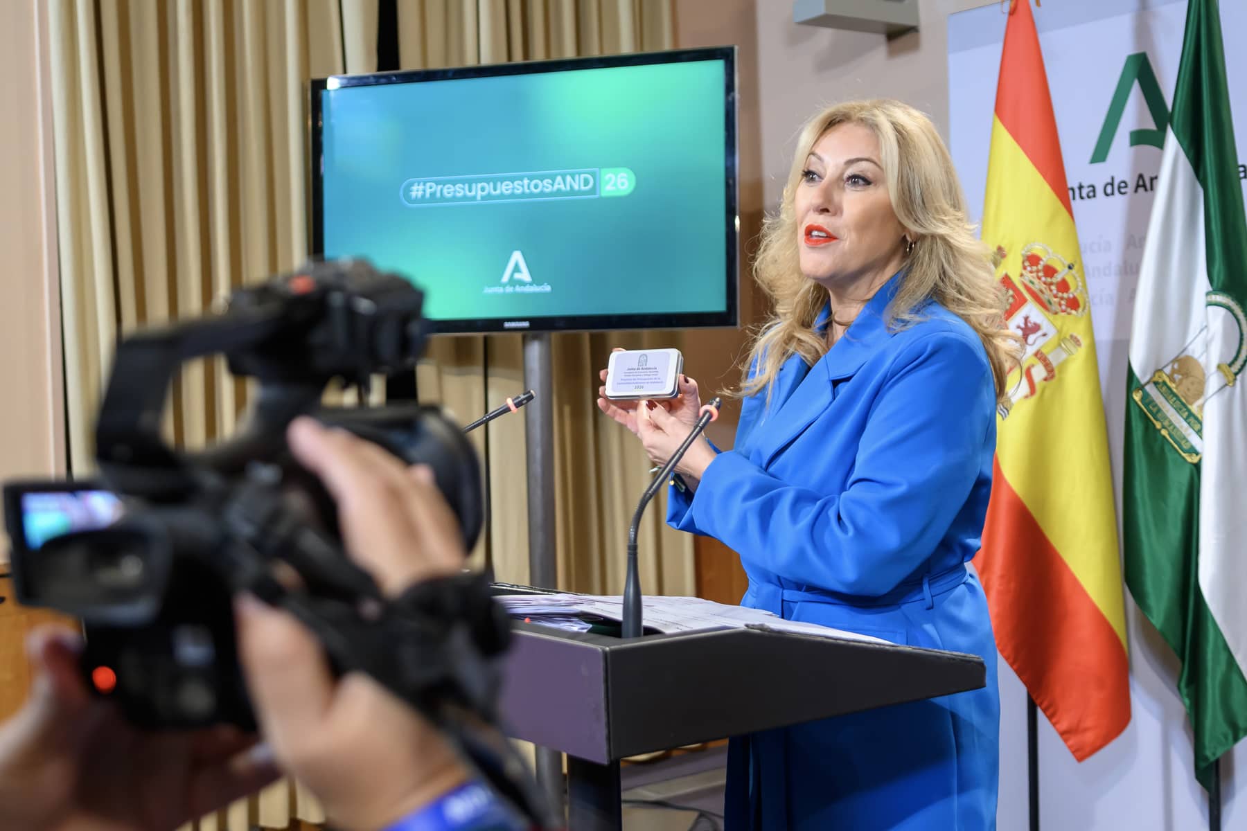 Carolina España, en rueda de prensa este martes.
