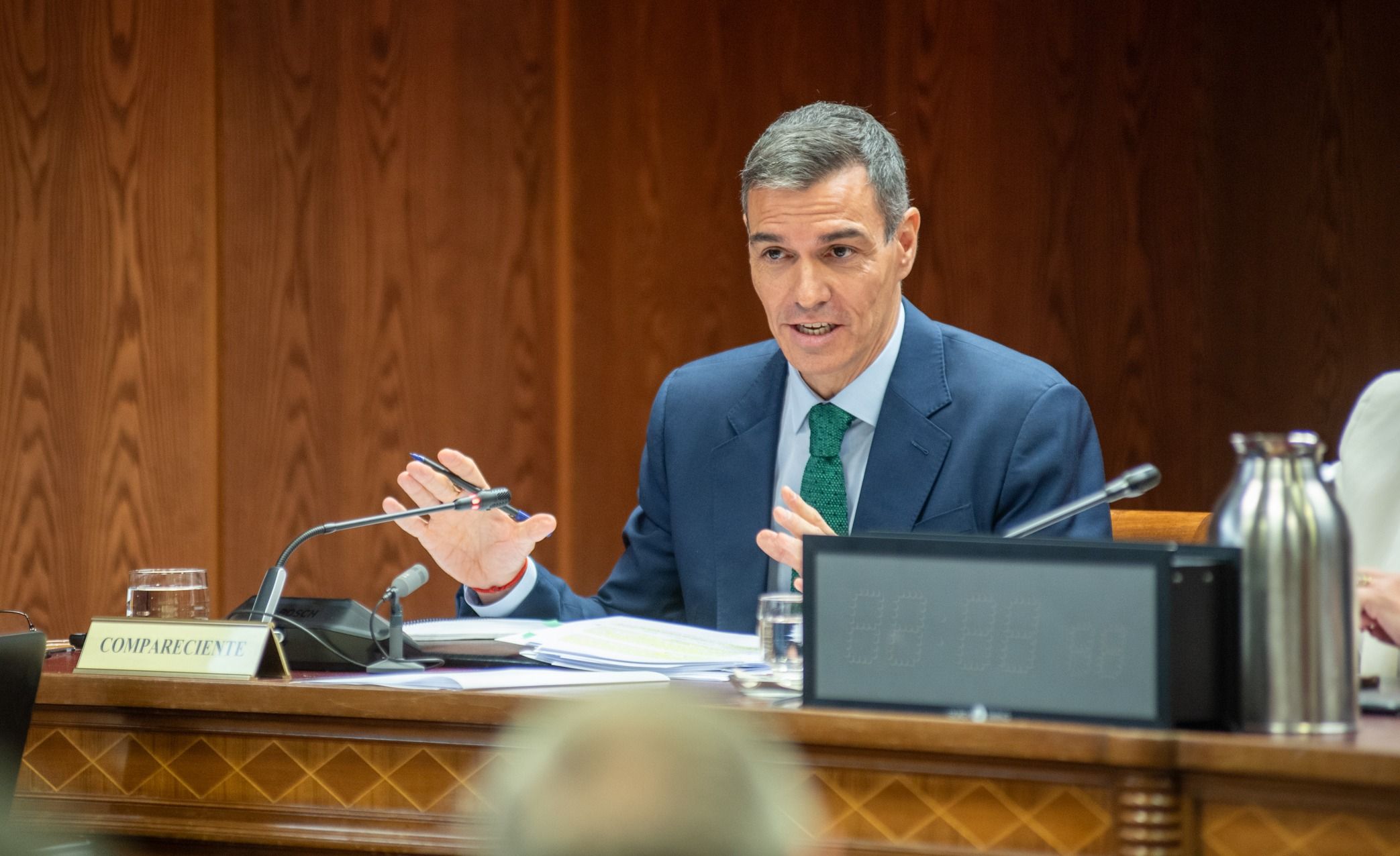 Pedro Sánchez, en el Senado. Pedro Sánchez, en el Senado.
