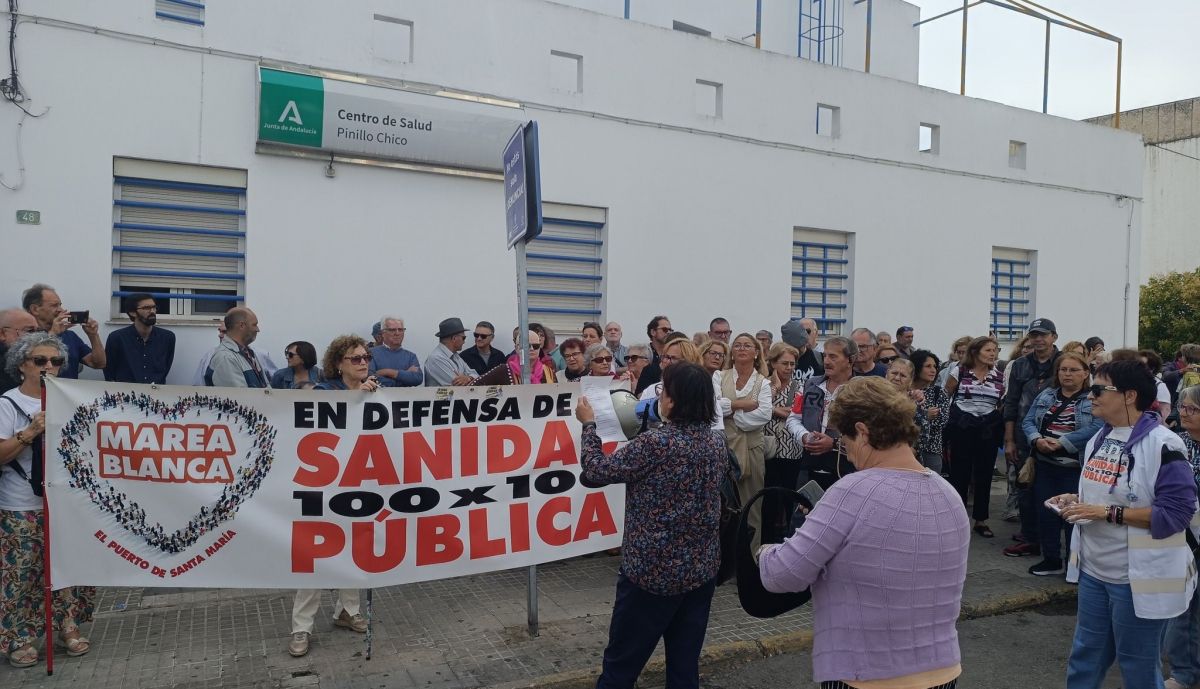 Protesta en defensa de la sanidad pública en El Puerto.
