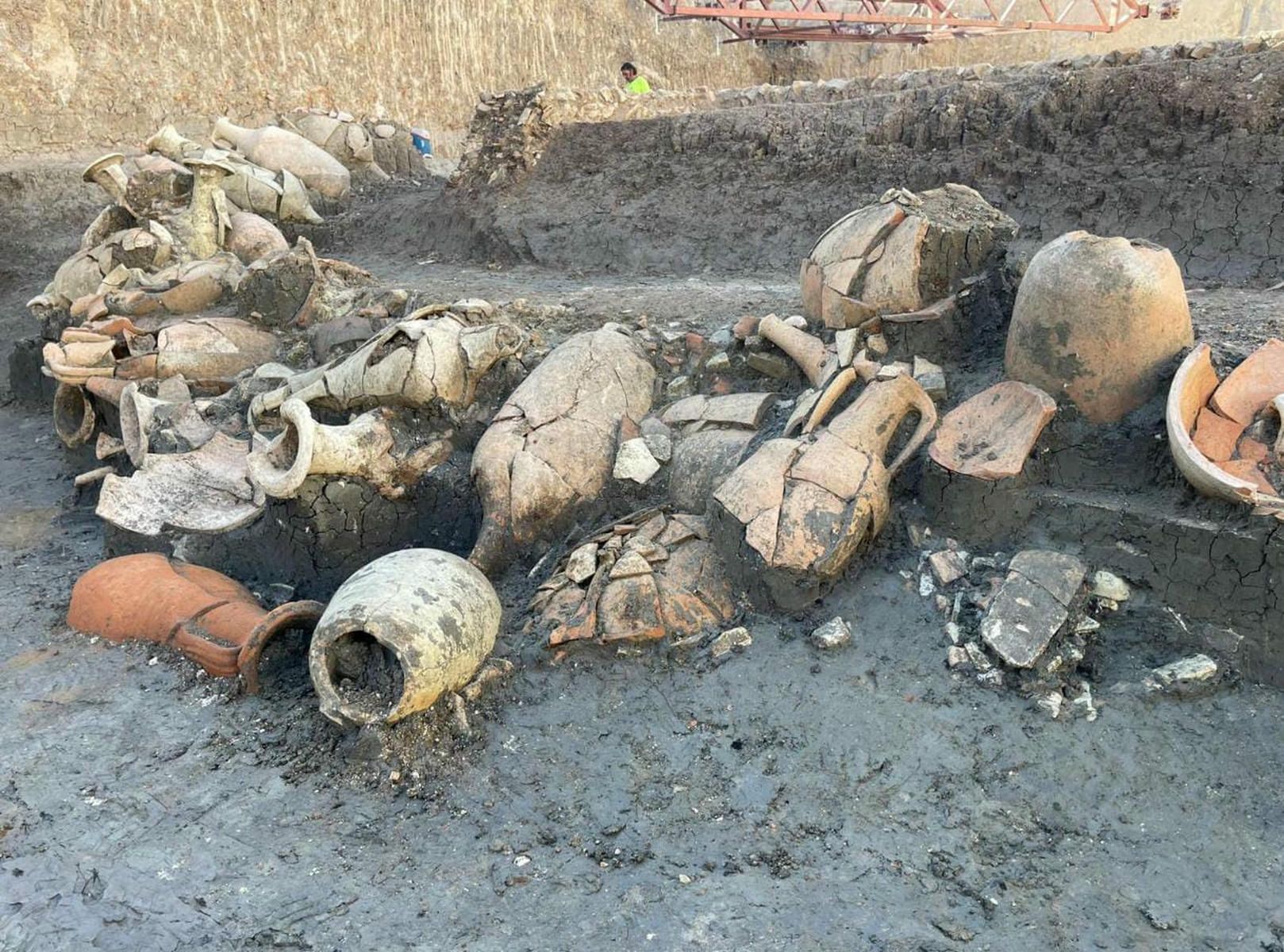Algunos de los restos encontrados.