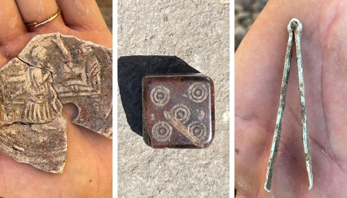 Restos encontrados en las obras de Artillería.