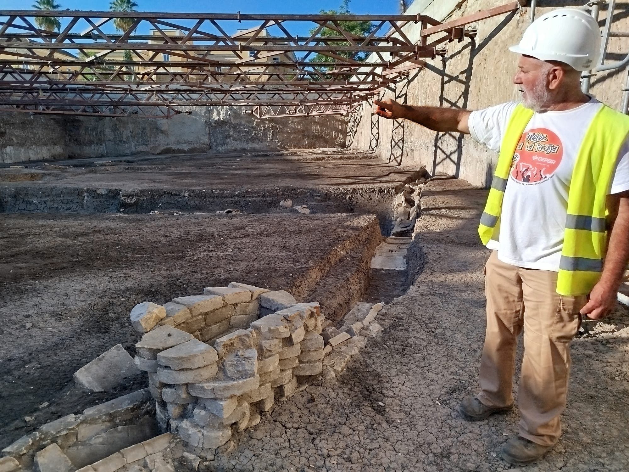 Los cimientos de las obras.