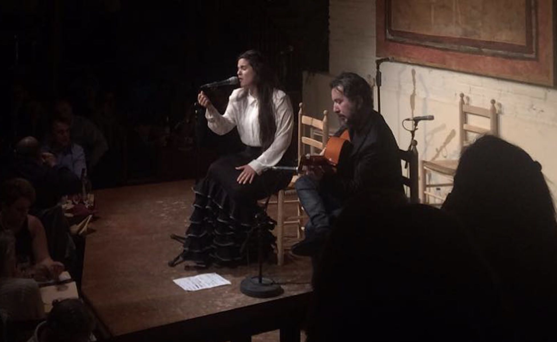 Rosalía junto a Alfredo Lagos, en una actuación.