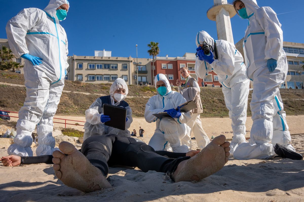 Simulacro del tsunami en Cádiz.