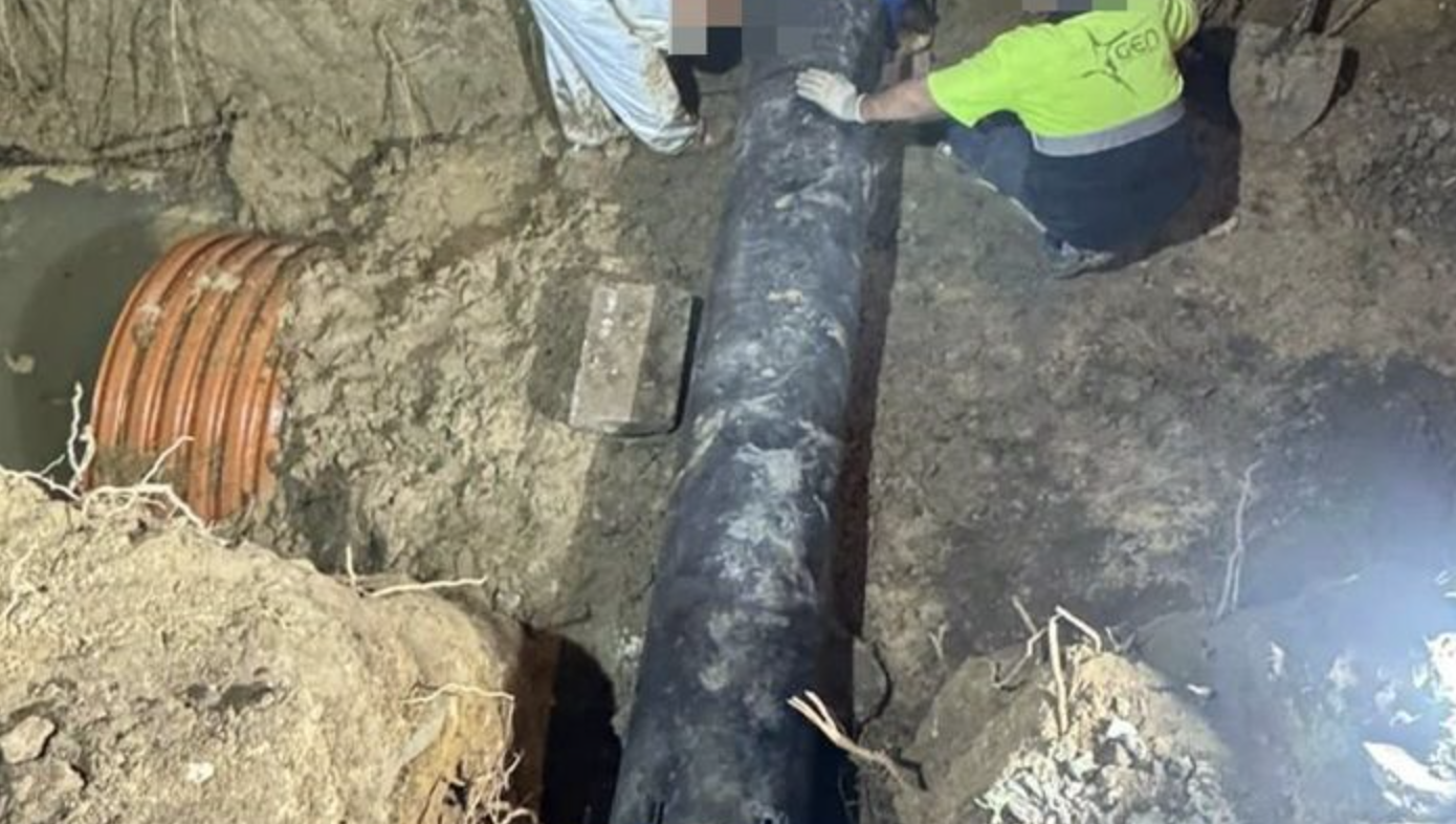 Imagen de archivo de una avería en una tubería en Puerto Real.