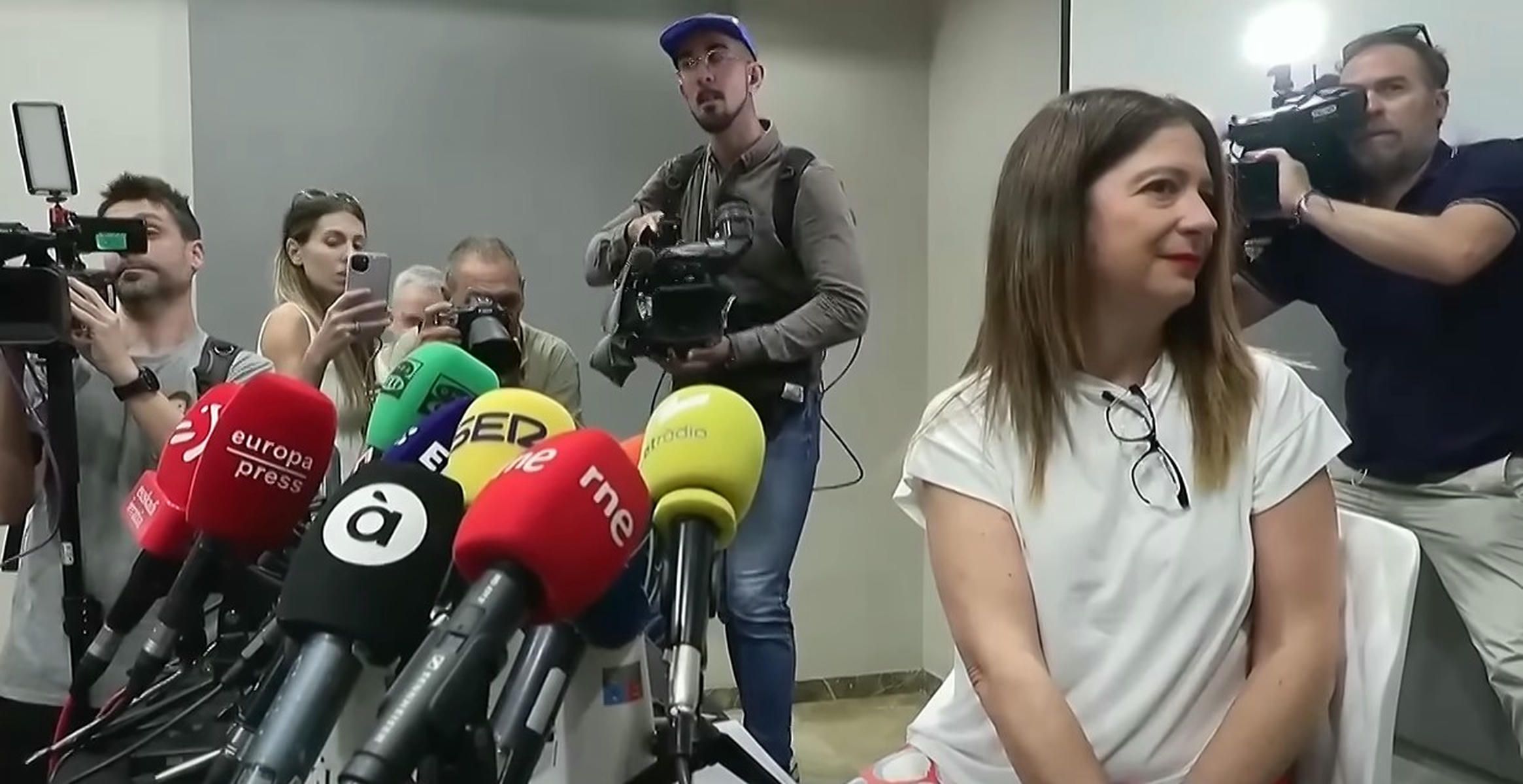 Leire Díez, el día de su rocambolesca rueda de prnesa meses atrás.