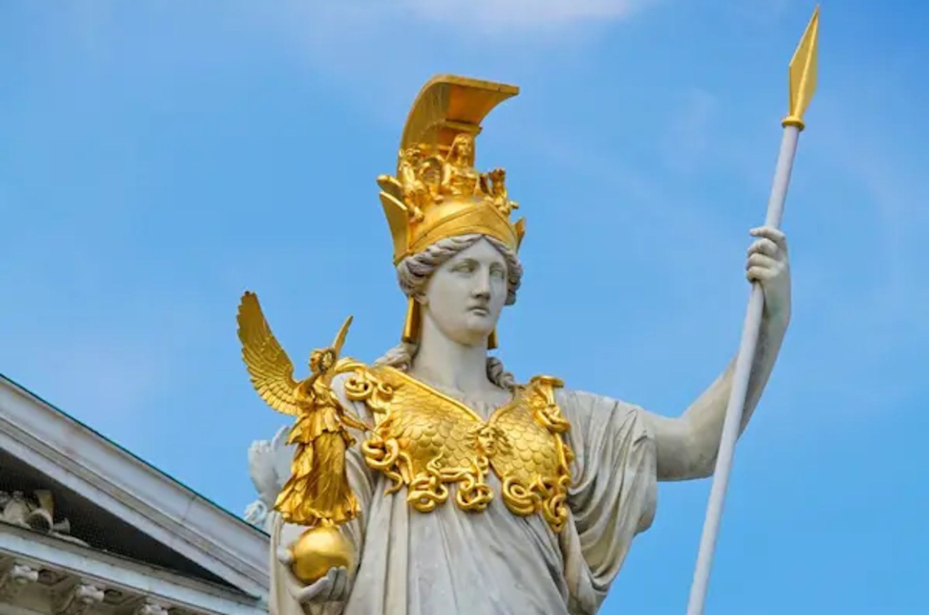 Estatua de Atenea en Viena.