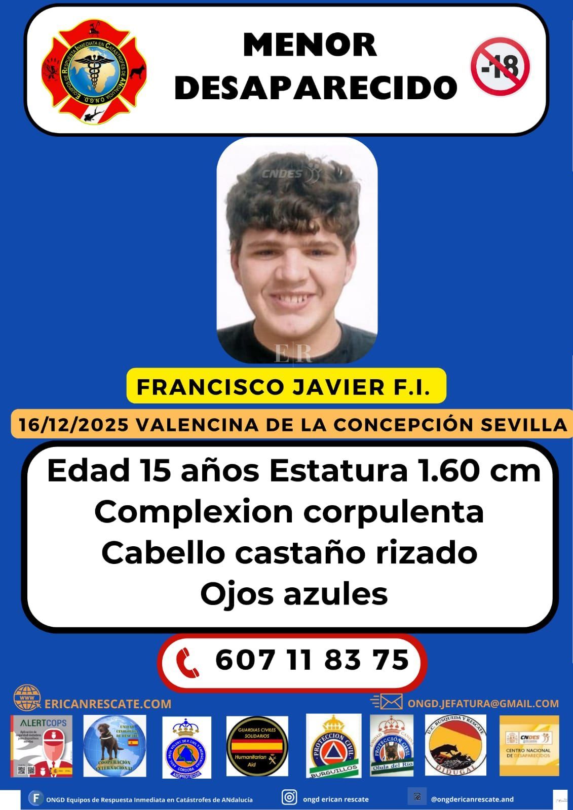 Menor desaparecido.