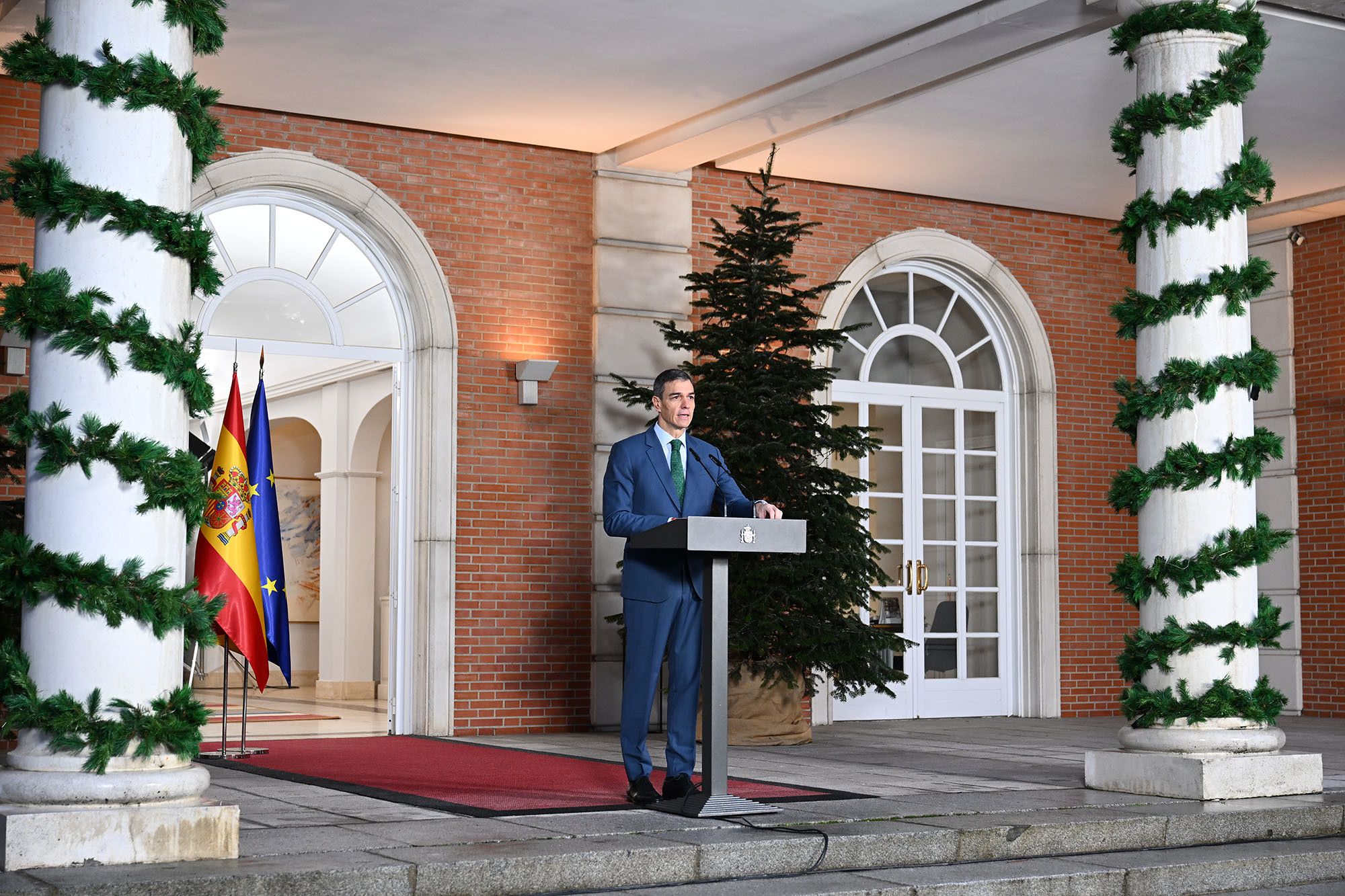 Pedro Sánchez, en su mensaje para cerrar el año.