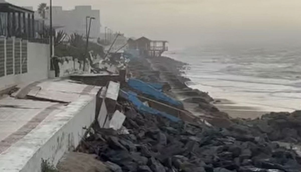 Estado del paseo marítimo.