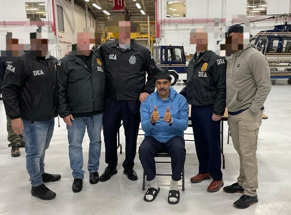 Maduro, tras llegar a las oficinas de la DEA en el Distrito Sur de Nueva York.