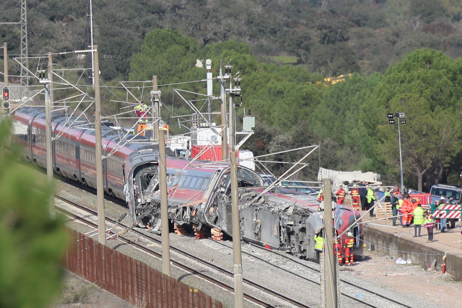Imagen del accidente ferroviario en Adamuz (Córdoba).