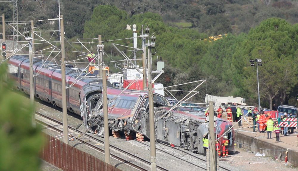 Imagen del accidente de ferrocarril en Adamuz (Córdoba).