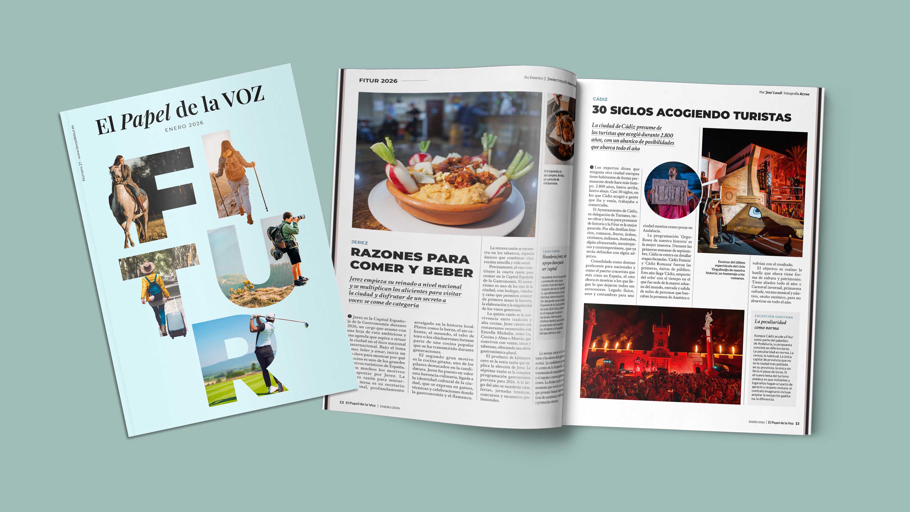 La revista de El Papel de La Voz sobre Fitur.