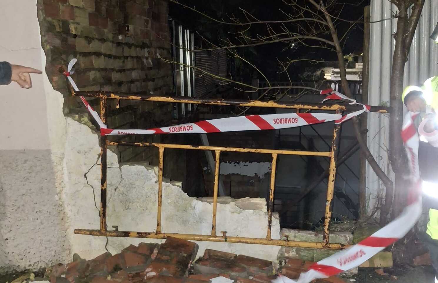 Imagen de la zona afectada por el derrumbe en Los Albarizones.