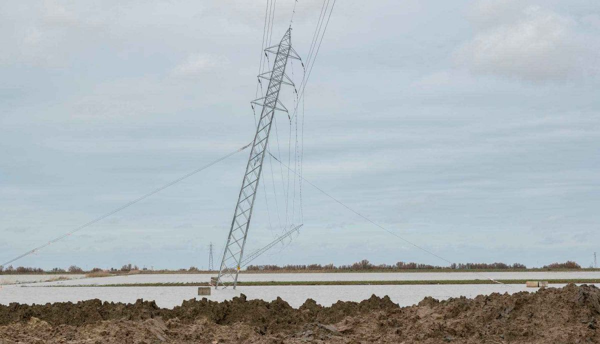 Las consecuencias del temporal en las torres eléctricas en la provincia de Sevilla.