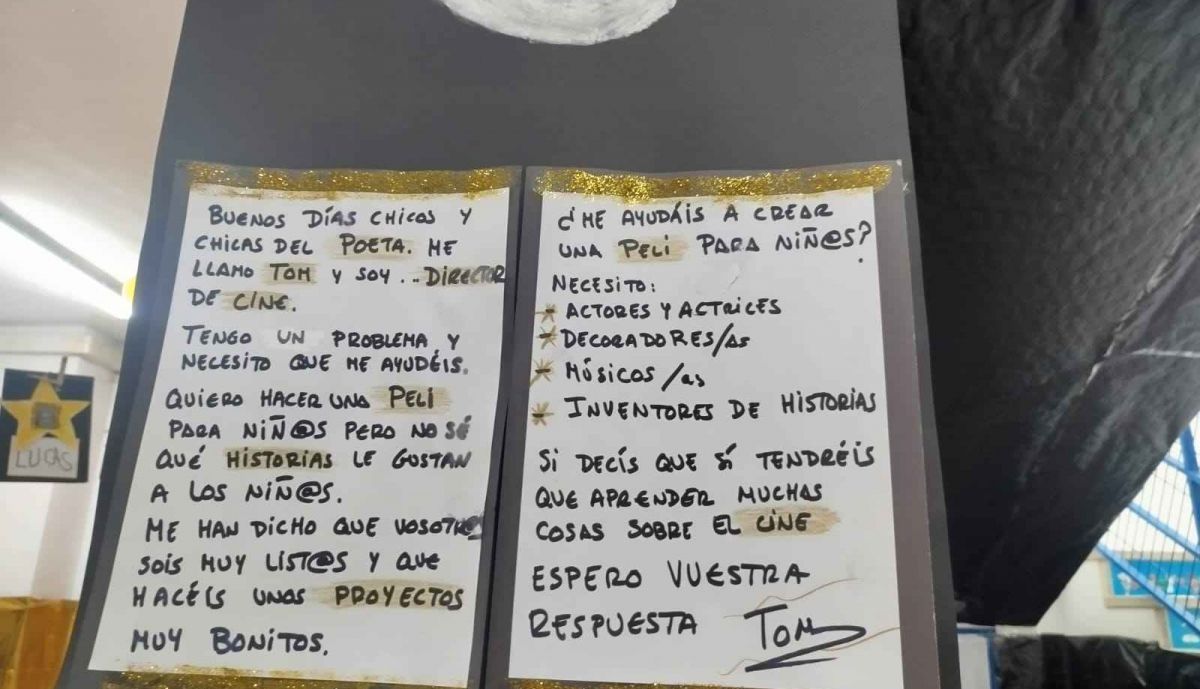 El mensaje de Tom, el director de cine.