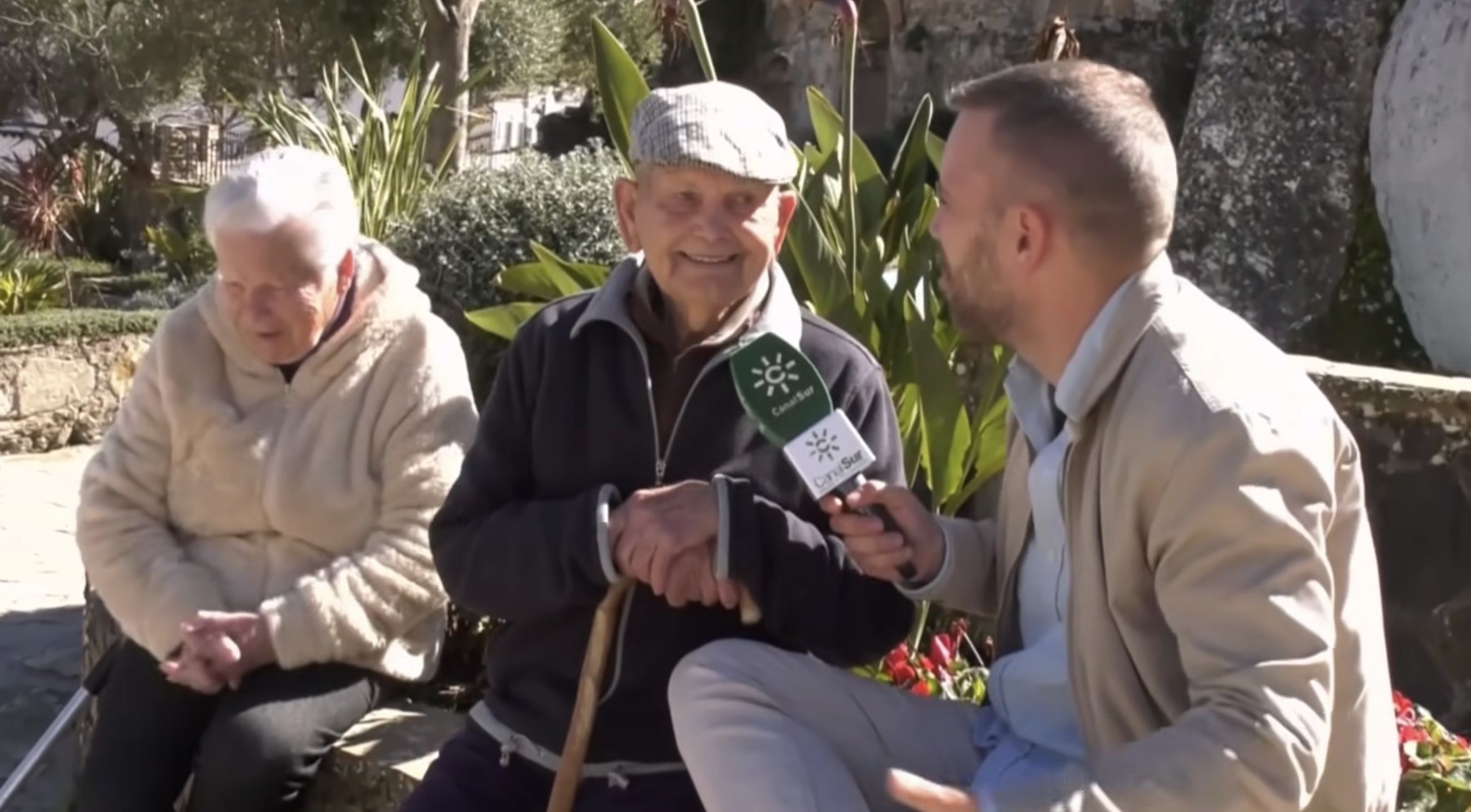 Pepe, con su mujer, entrevistados en Canal Sur.