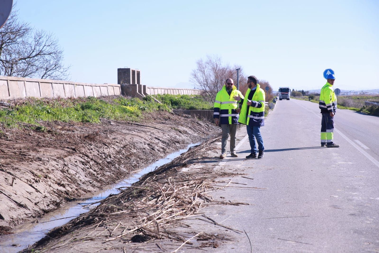 Obras en la CA 5200, de Diputación de Cádiz.