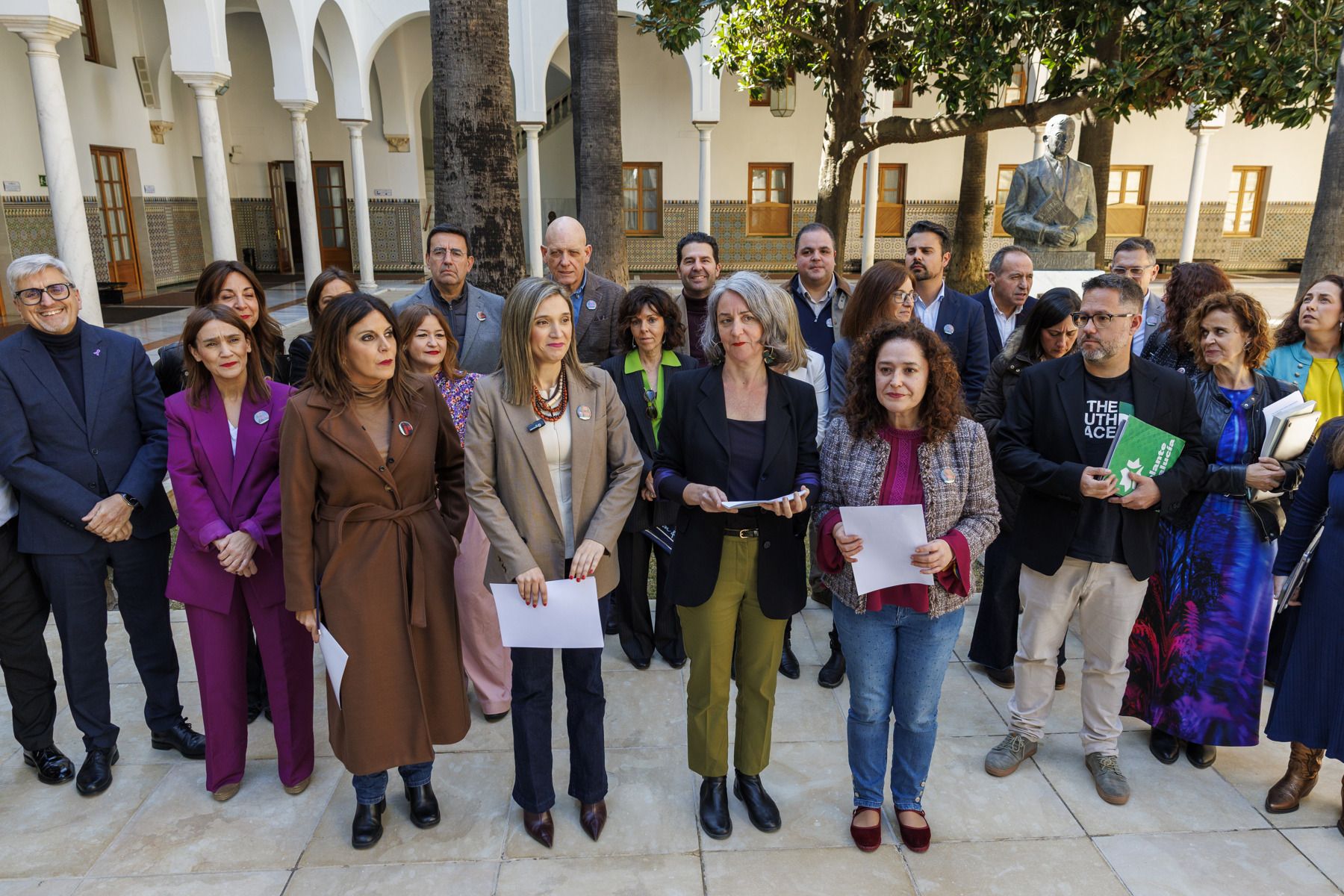 Márquez, Nieto e Iza, portavoces de PSOE, Por Andalucía y Adelante.