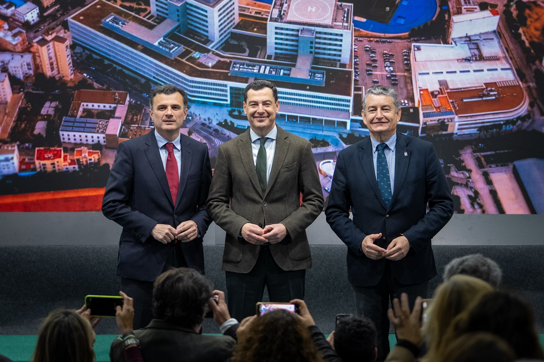 Moreno junto a Antonio Sanz y Bruno García.