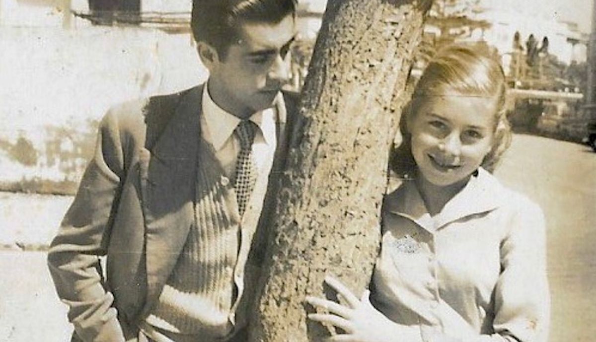 Tía Leli con su hermano Daniel.