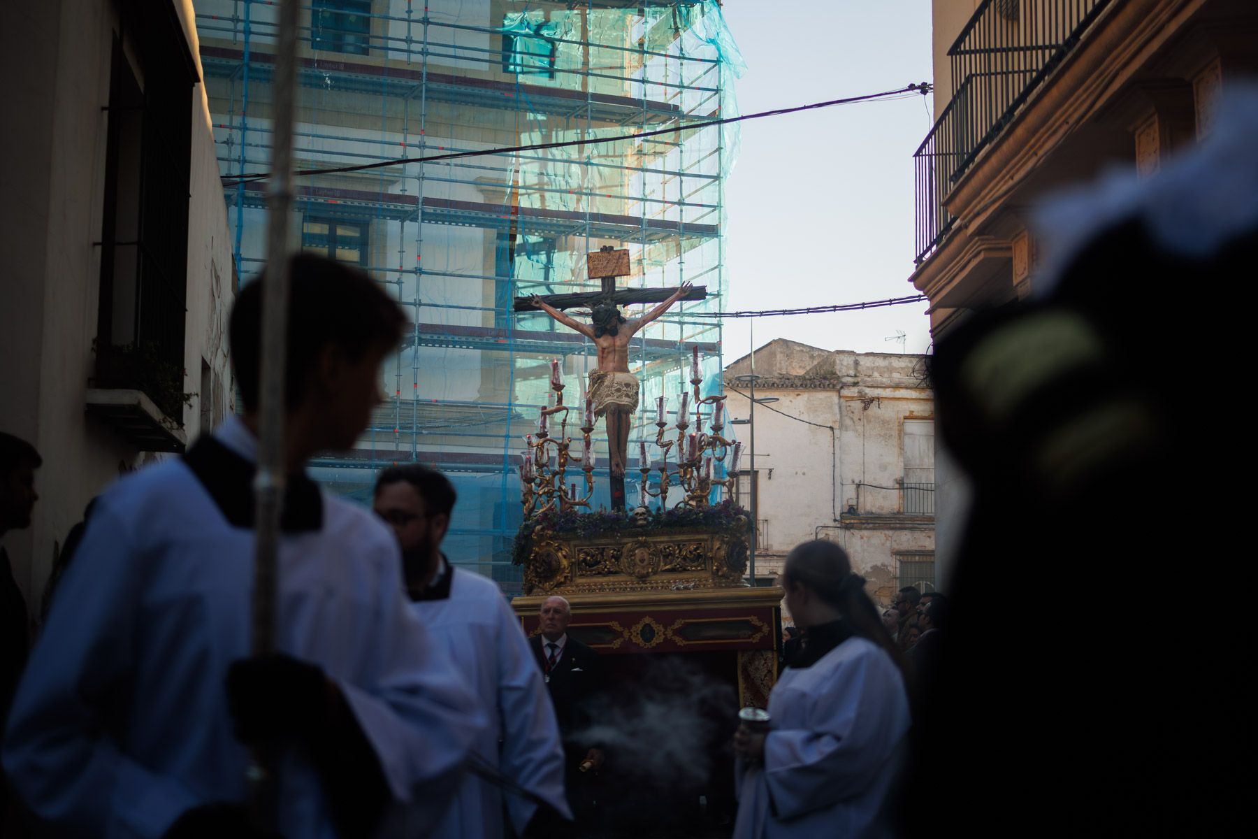 El Cristo de las Almas por la calle Barrancos
