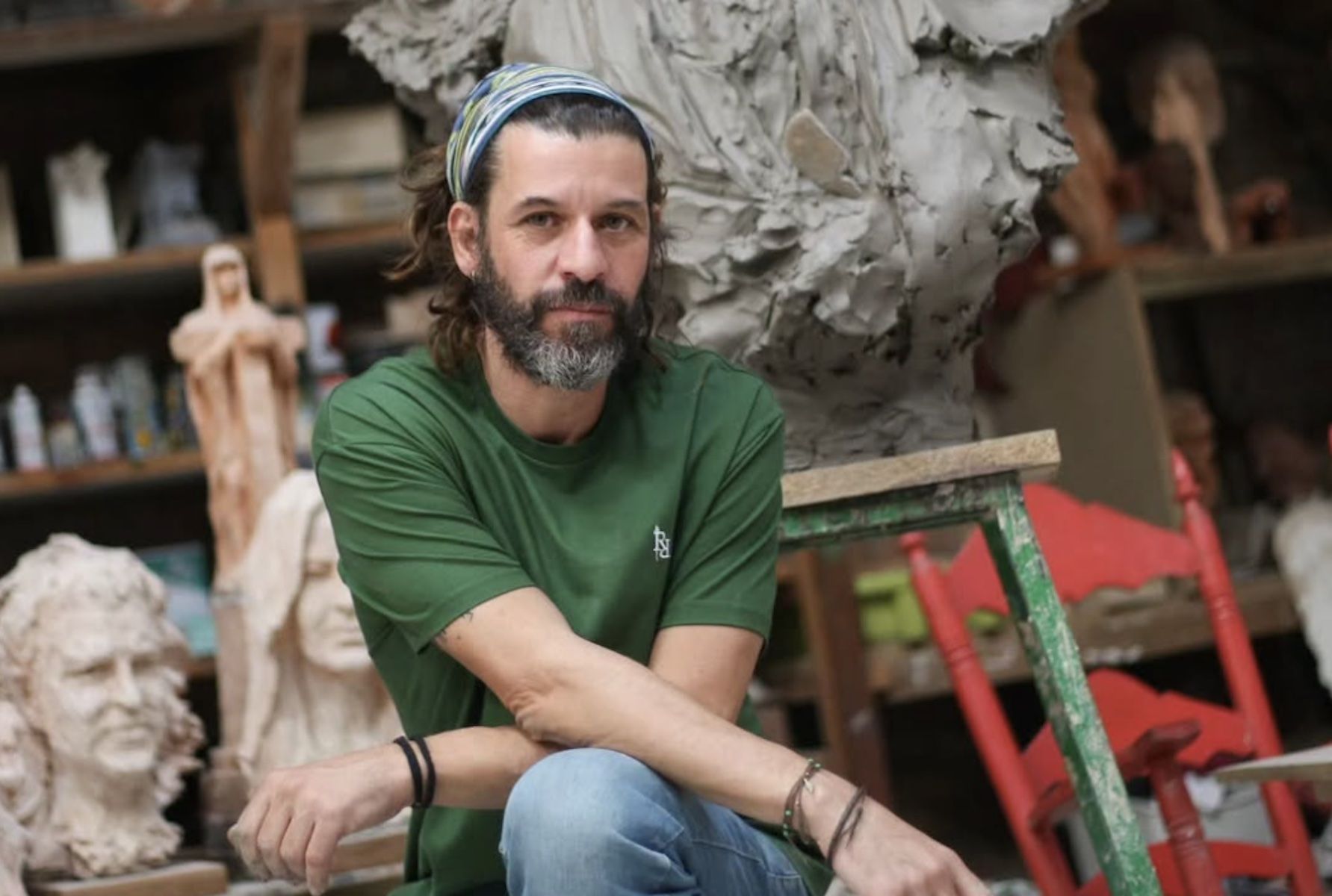 Martín Lagares, el escultor que ha realizado el monumento a Rafael de Paula que irá situado frente a la Plaza de Toros de Jerez.