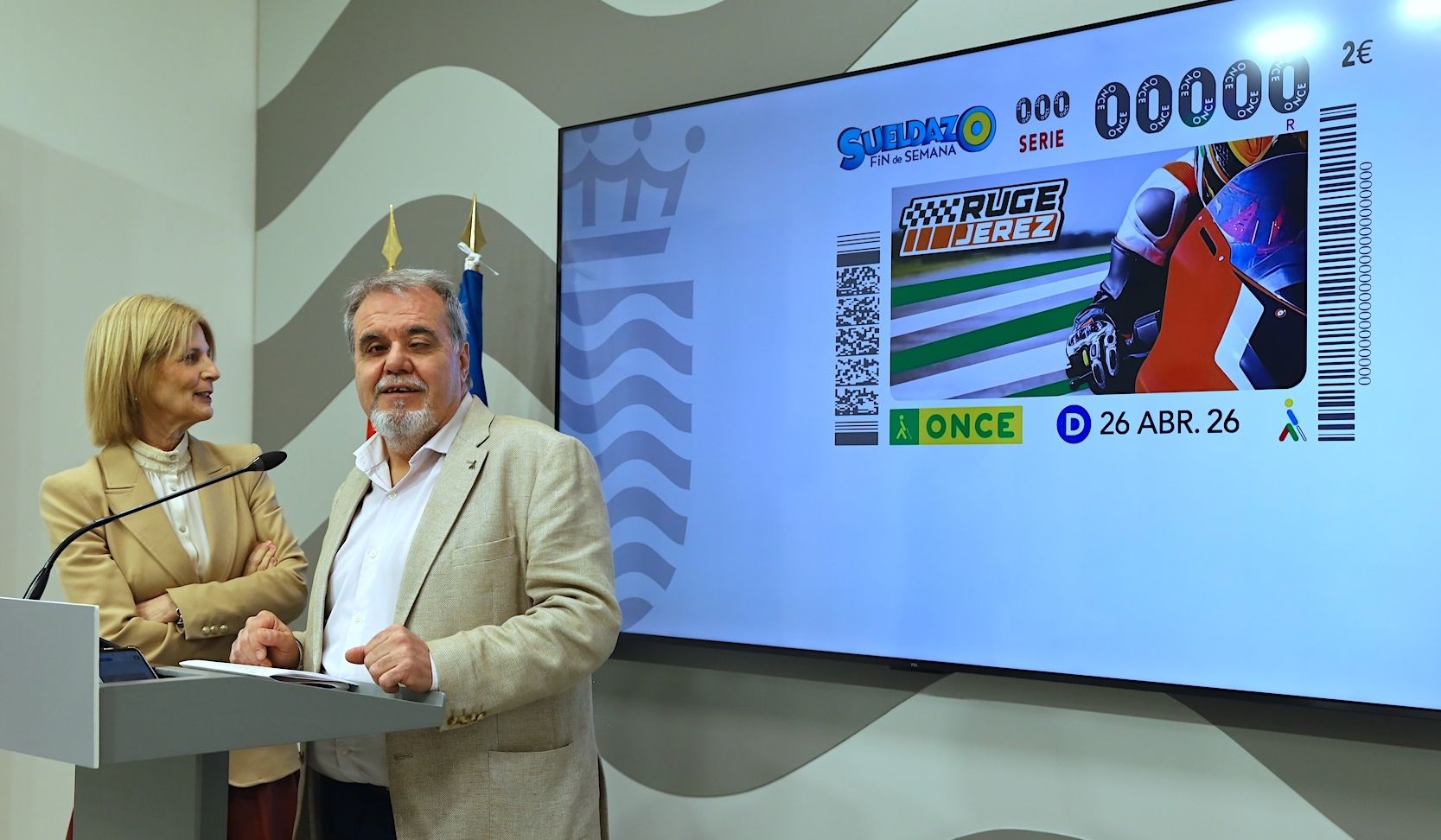 La presentación del cupón dedicado a Jerez.