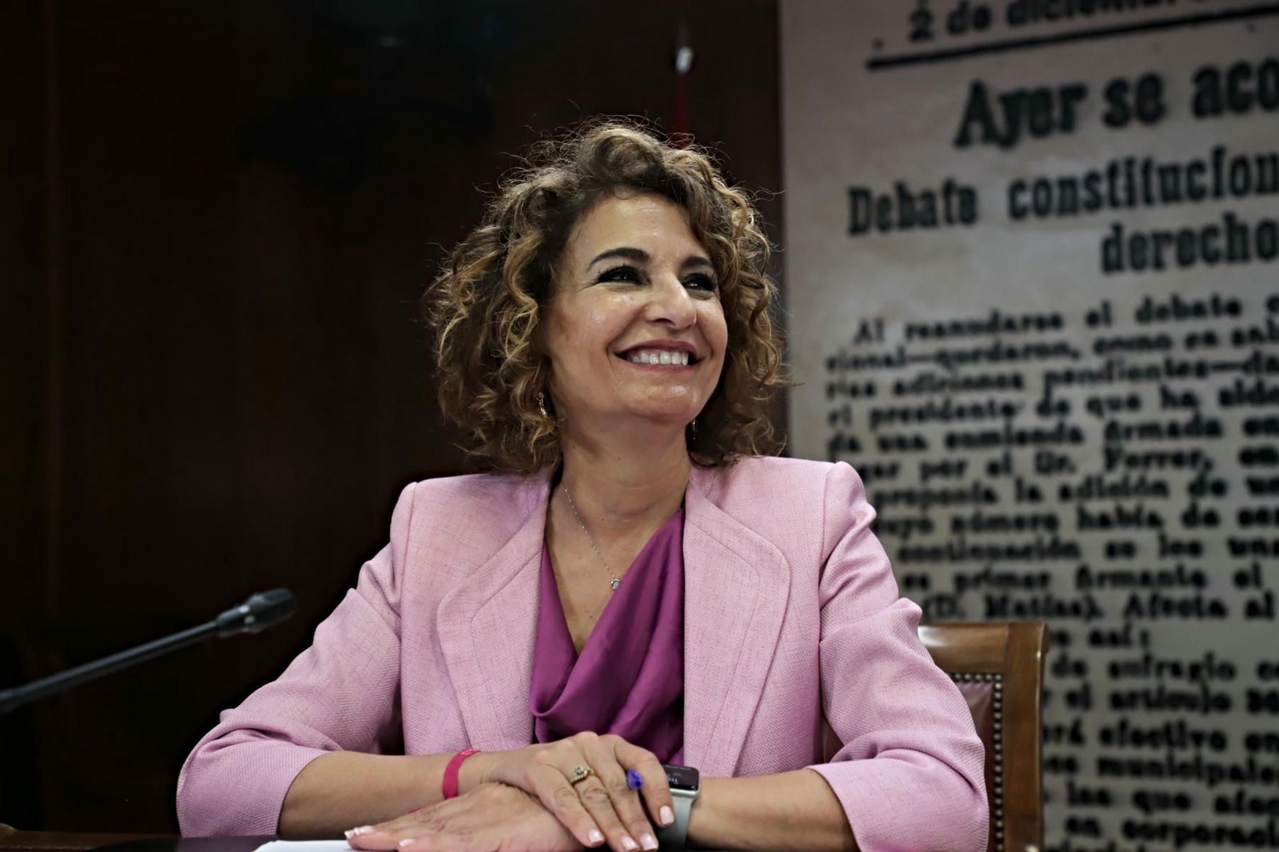 Montero, en la Comisión del Senado, este lunes. Montero, en la Comisión del Senado, este lunes.