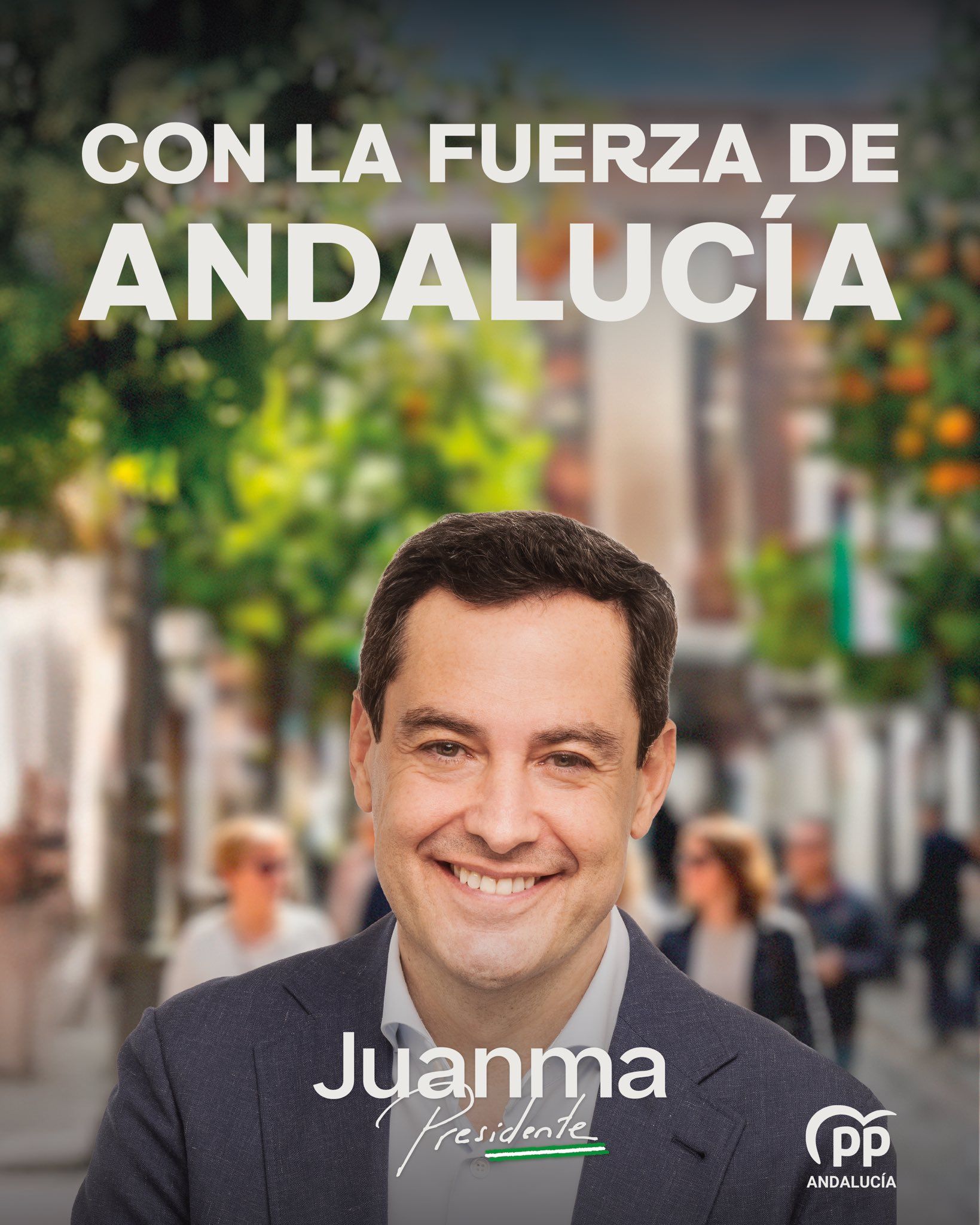 Cartel electoral del PP andaluz para el 17M.
