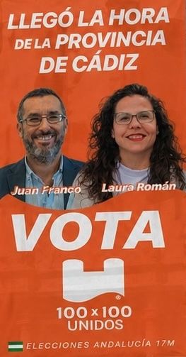 Cartel de 100x100 Unidos para las elecciones andaluzas