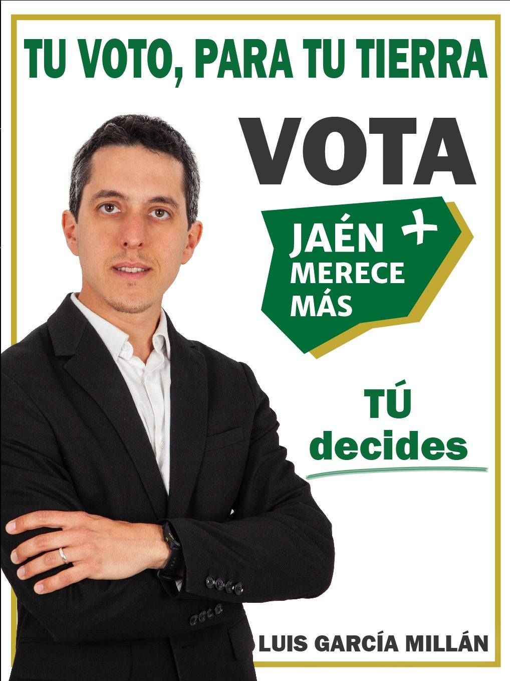 Cartel electoral de Jaén Merece Más.