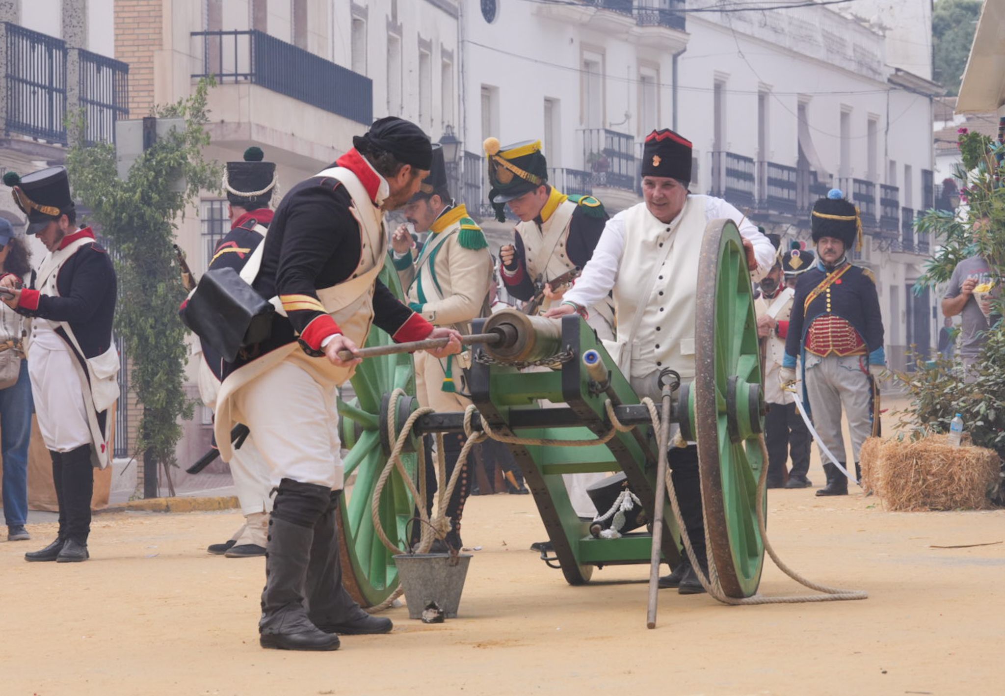 Momento de la batalla de la XXI Recreación Histórica en Algodonales del 2 de Mayo 1810