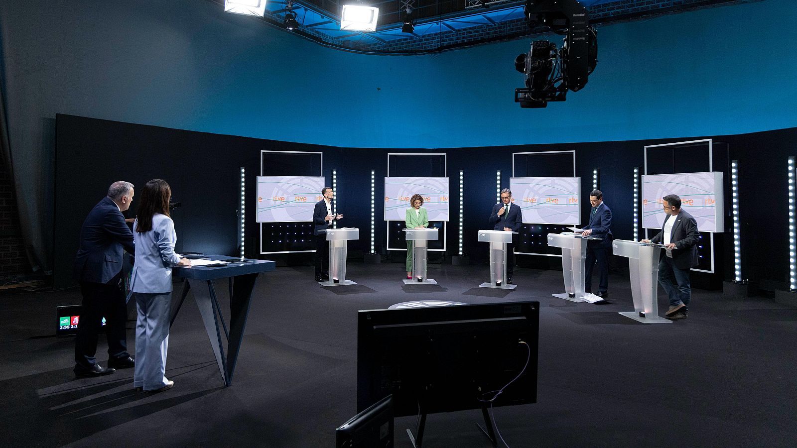 El debate, visto desde el plató.