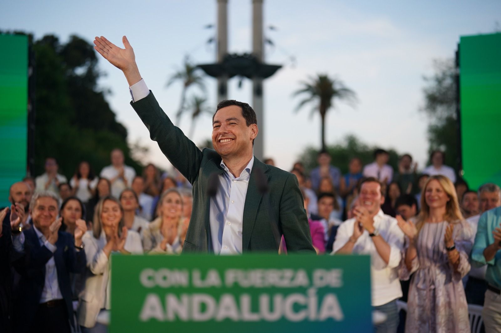 Juanma Moreno en un acto de campaña para el 17M. Juanma Moreno en un acto de campaña para el 17M.